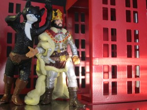 Soft brown boots unit the King & Puss.